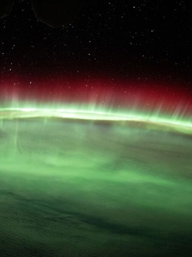 Aurora image shared by NASA, taken from International Space Station